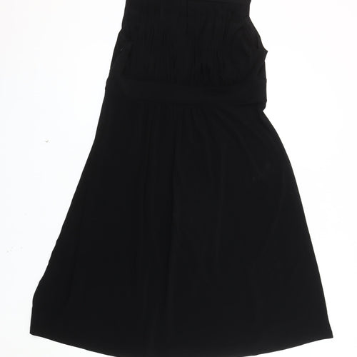 Sangria Women's Black Sleeveless Square Neck Dress - Size 12