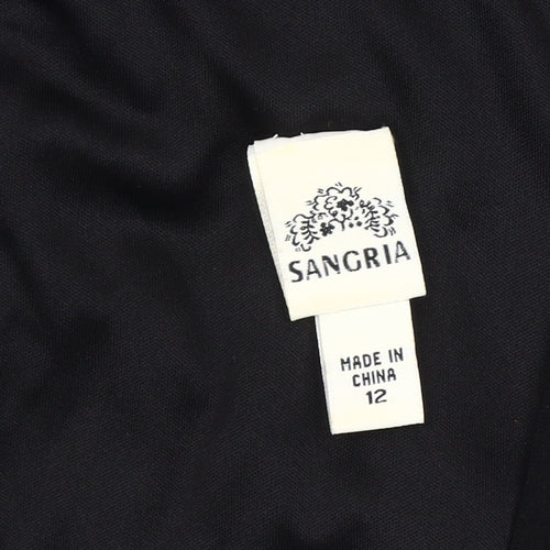 Sangria Women's Black Sleeveless Square Neck Dress - Size 12