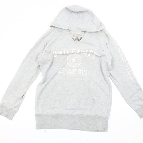 Genuine Grey Unisex Adults University Pullover Hoodie, Size 18