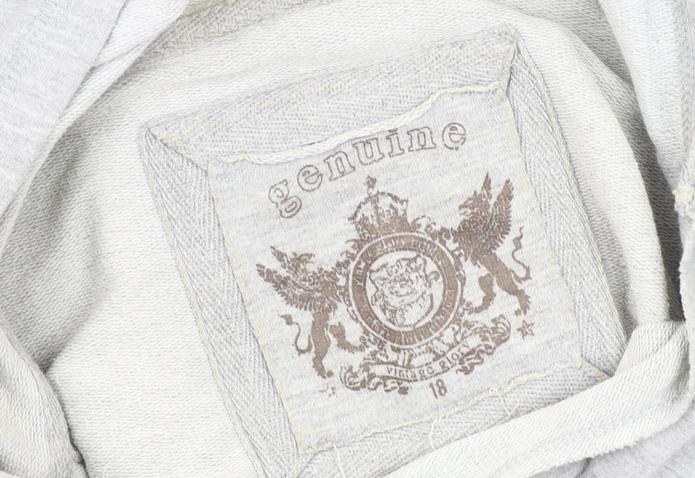 Genuine Grey Unisex Adults University Pullover Hoodie, Size 18