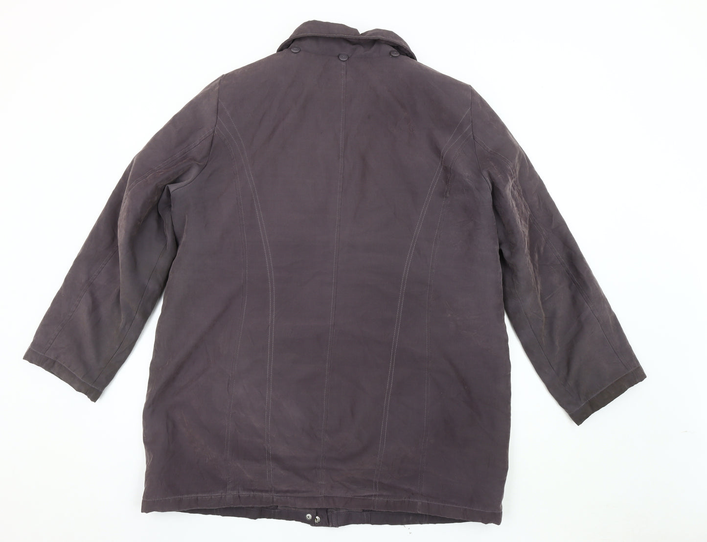 BM Collection Women's Grey Mid-Length Coat Size M