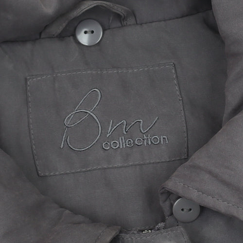 BM Collection Women's Grey Mid-Length Coat Size M