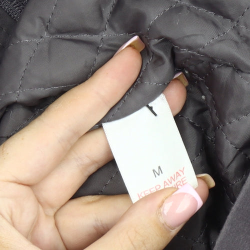BM Collection Women's Grey Mid-Length Coat Size M