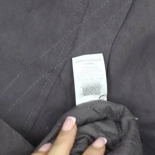 BM Collection Women's Grey Mid-Length Coat Size M