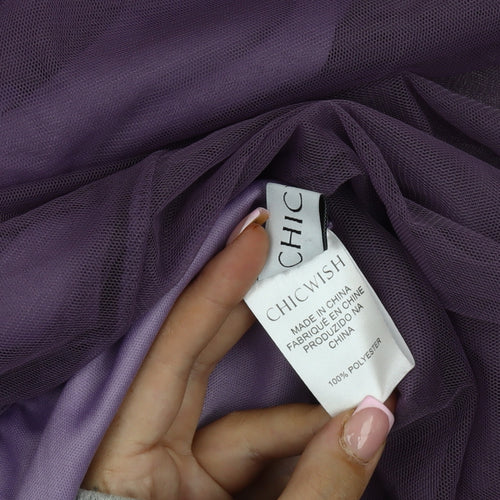 Chicwish Women's Purple Tutu Midi Skirt Size M
