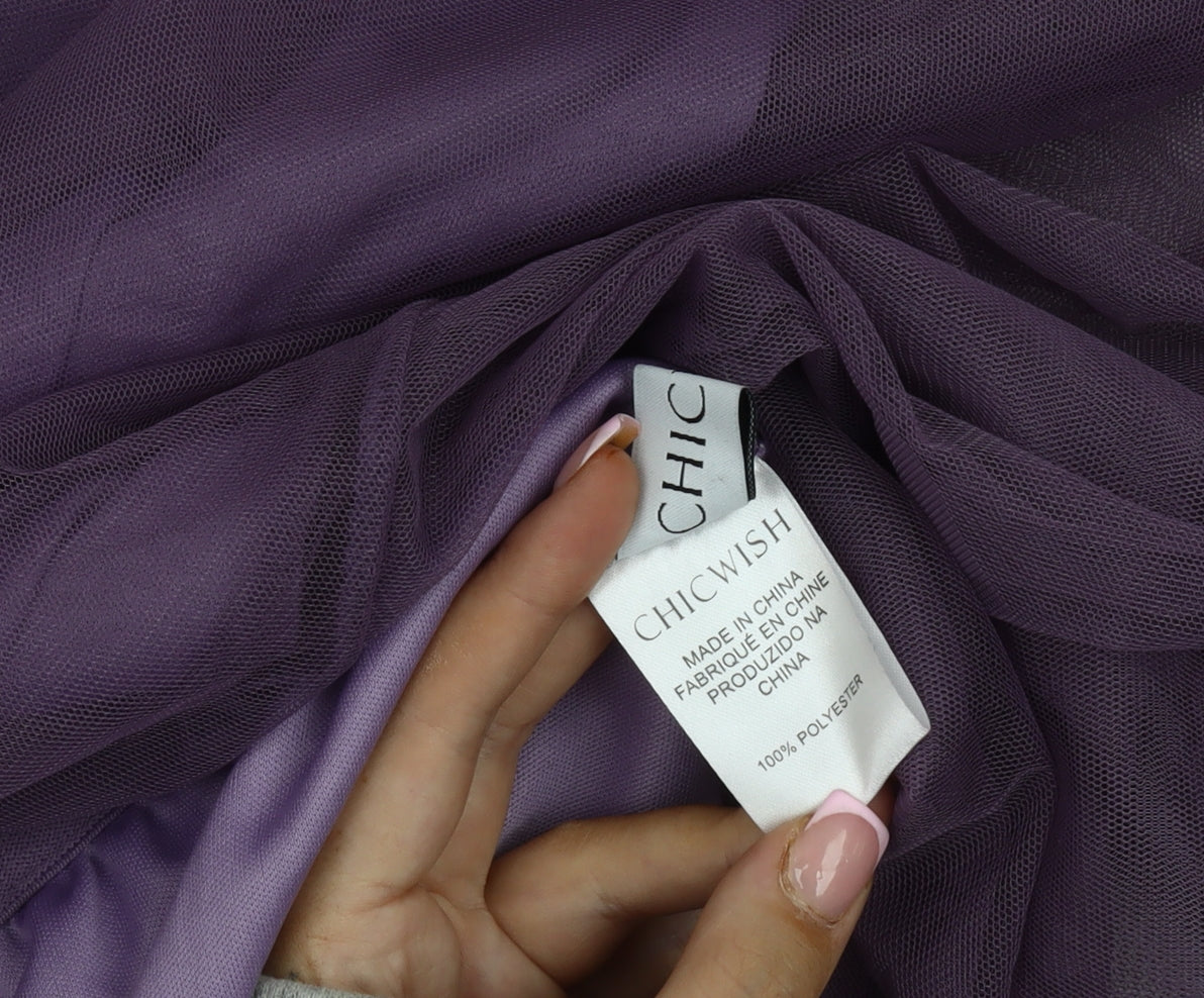 Chicwish Women's Purple Tutu Midi Skirt Size M