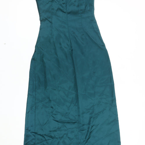 Zara Women’s Green Slip Dress S - Party Elegance