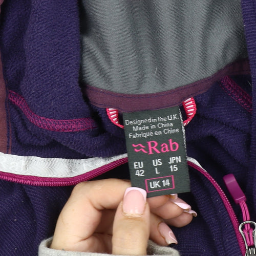 Rab Women's Purple Pullover Hoodie, Size 14