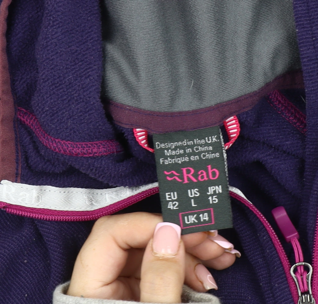 Rab Women's Purple Pullover Hoodie, Size 14