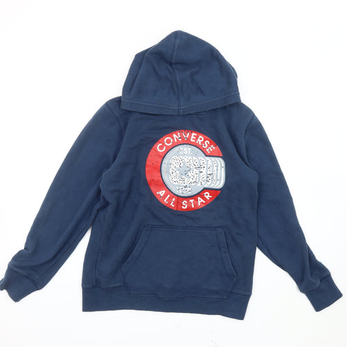 Converse Boys Blue Pullover Hoodie 12-13 Years Graphic Logo
