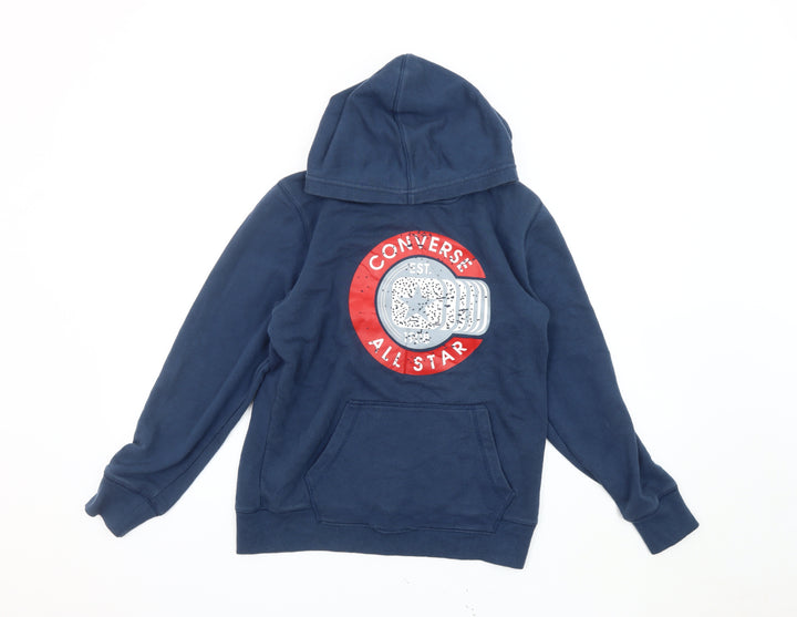 Converse Boys Blue Pullover Hoodie 12-13 Years Graphic Logo
