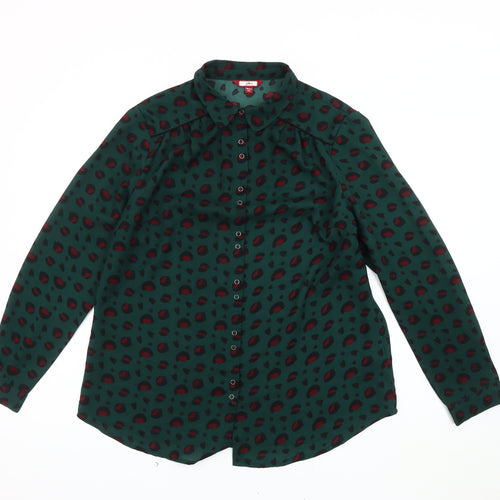 Joe Browns Women's Green Animal Print Blouse Size 14