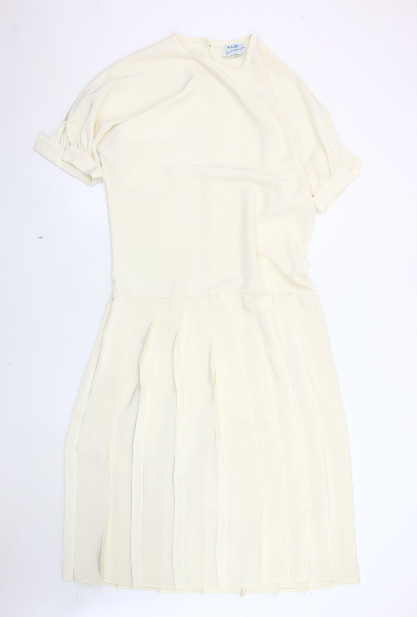 Wallis Women's Ivory Short Sleeve Dress Size 10