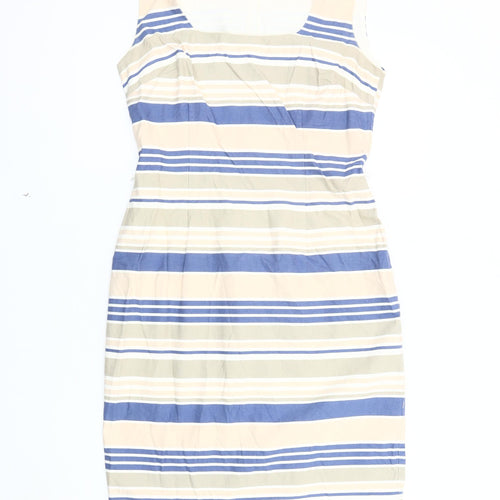Phase Eight Womens Dress 12 Multicoloured Striped Sheath