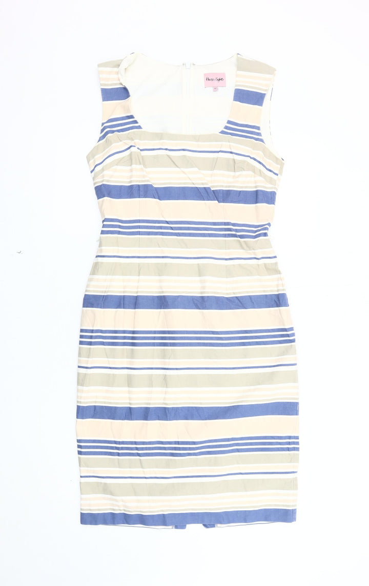Phase Eight Womens Dress 12 Multicoloured Striped Sheath