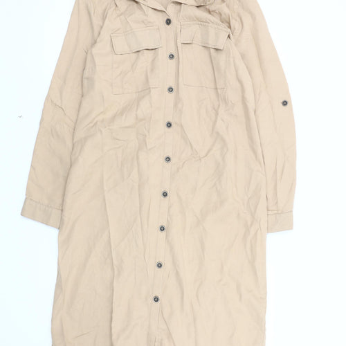 Damart Women's Beige Shirt Dress Size 12
