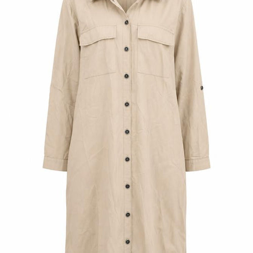 Damart Women's Beige Shirt Dress Size 12