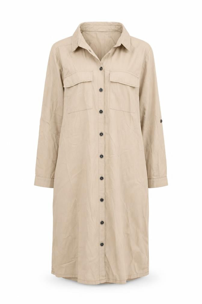 Damart Women's Beige Shirt Dress Size 12