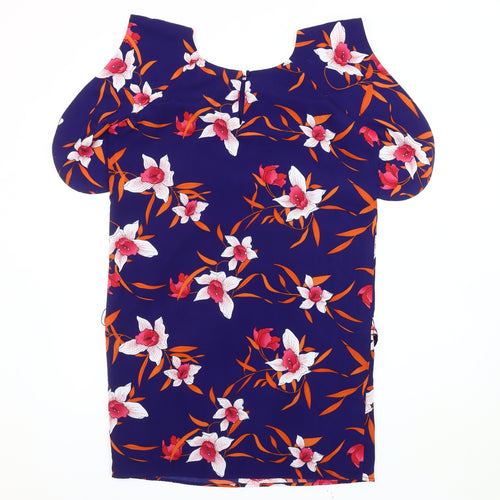 Next Women's Blue Floral Shift Dress Size 10