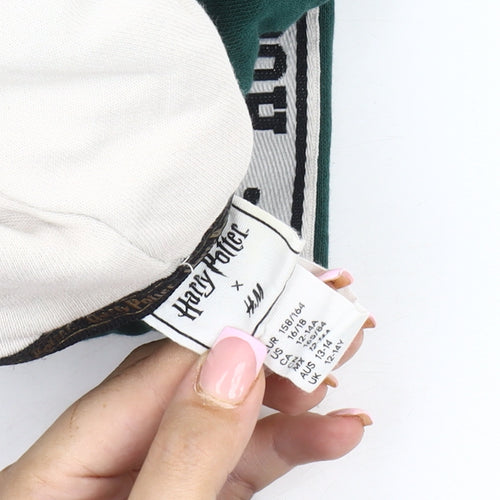 H&M Girls Green Hogwarts Hoodie, 12-13 Years, Harry Potter Theme