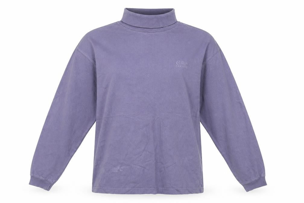 Front view of Cotton Traders Grey High Neck Long Sleeve Top, L