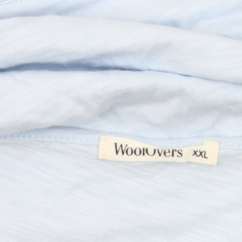 WoolOvers Women's Blue XL Flutter Sleeve T-Shirt