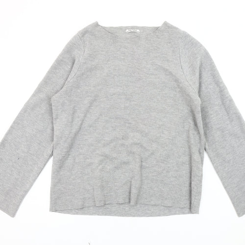 Zara Women’s Grey Knit Long Sleeve Top Size S