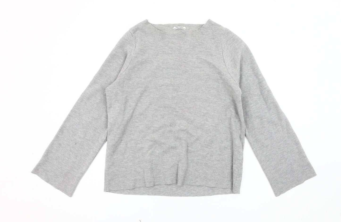 Zara Women’s Grey Knit Long Sleeve Top Size S