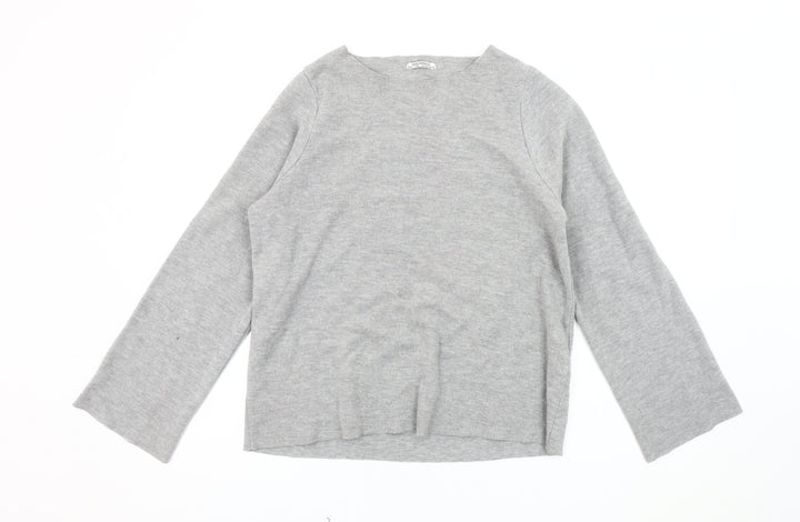 Zara Women’s Grey Knit Long Sleeve Top Size S