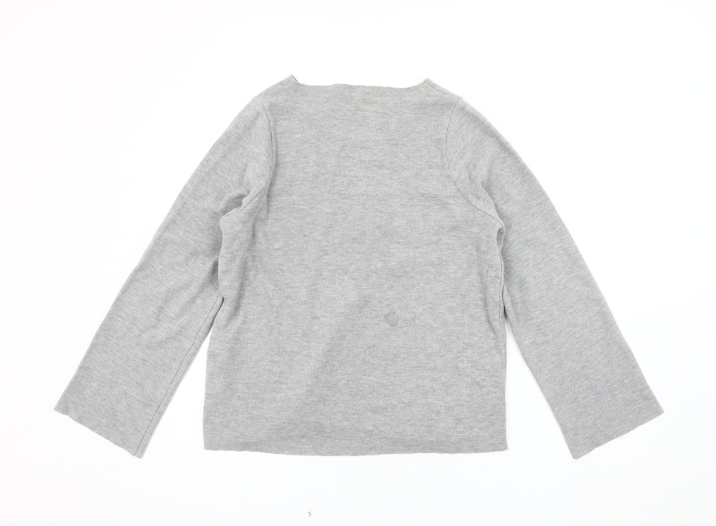 Zara Women’s Grey Knit Long Sleeve Top Size S