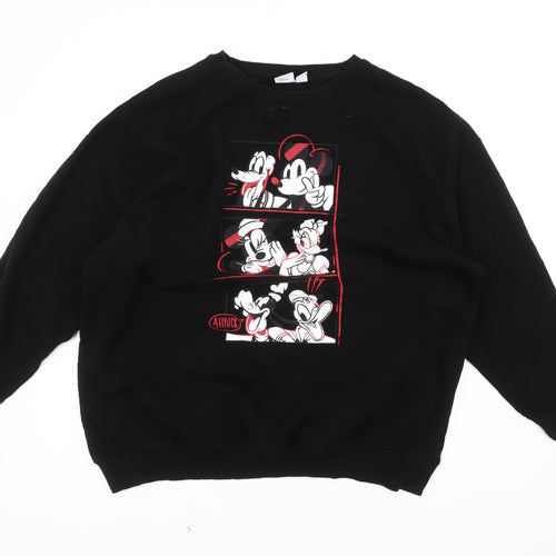 Disney Unisex Black Pullover Sweatshirt M