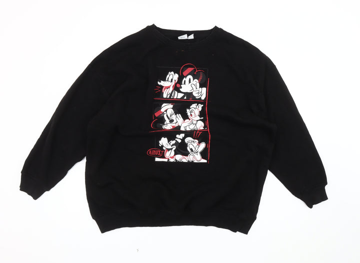 Disney Unisex Black Pullover Sweatshirt M