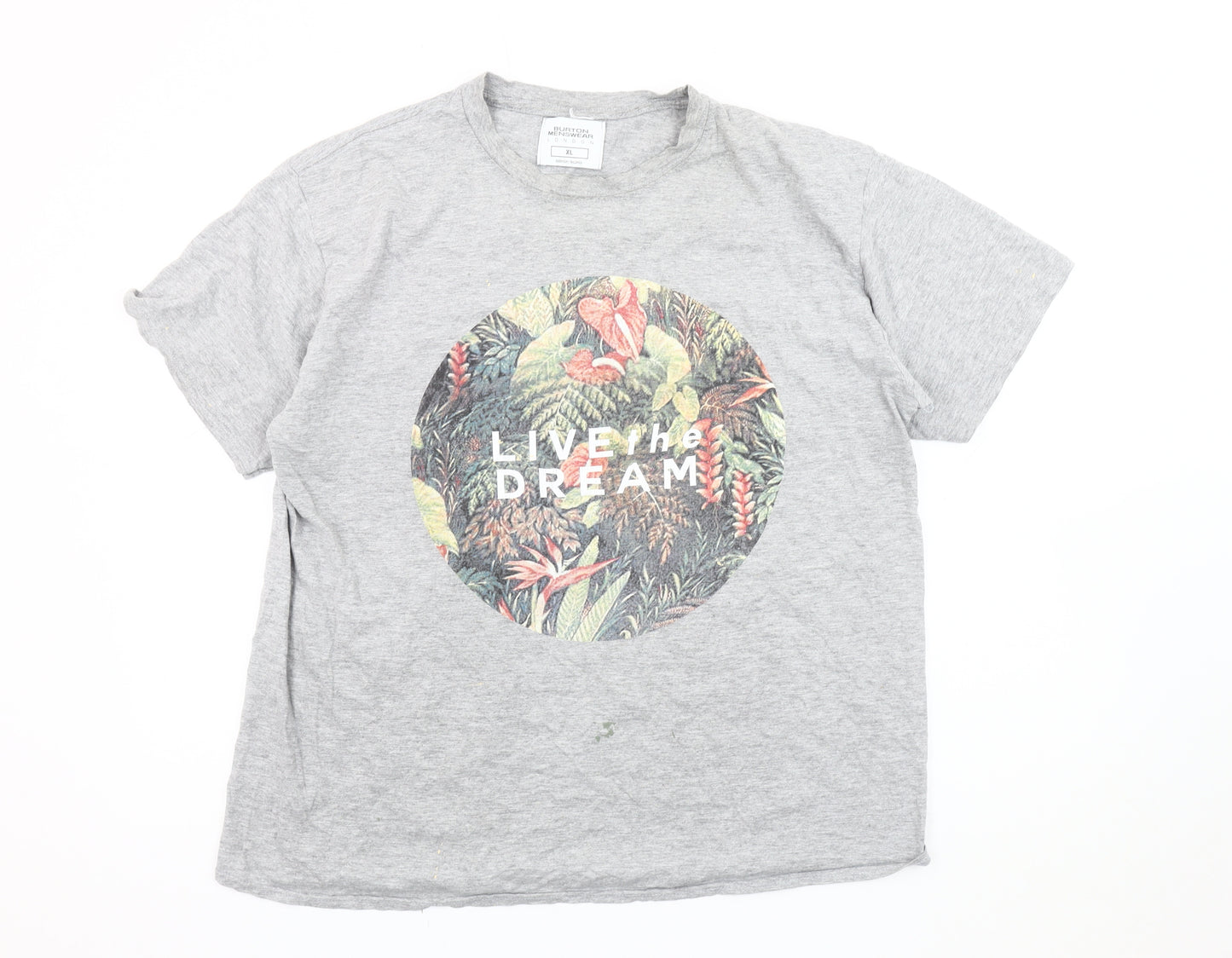 Burton Menswear Grey XL Nature Graphic T-Shirt