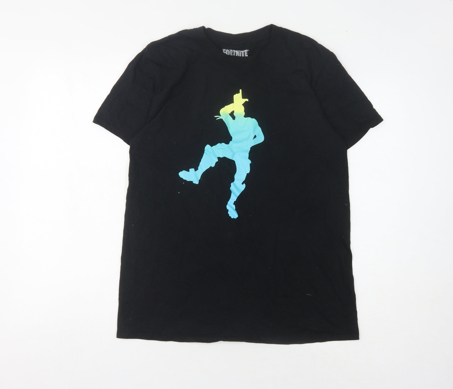 Fortnite Men's Black Graphic Print T-Shirt M