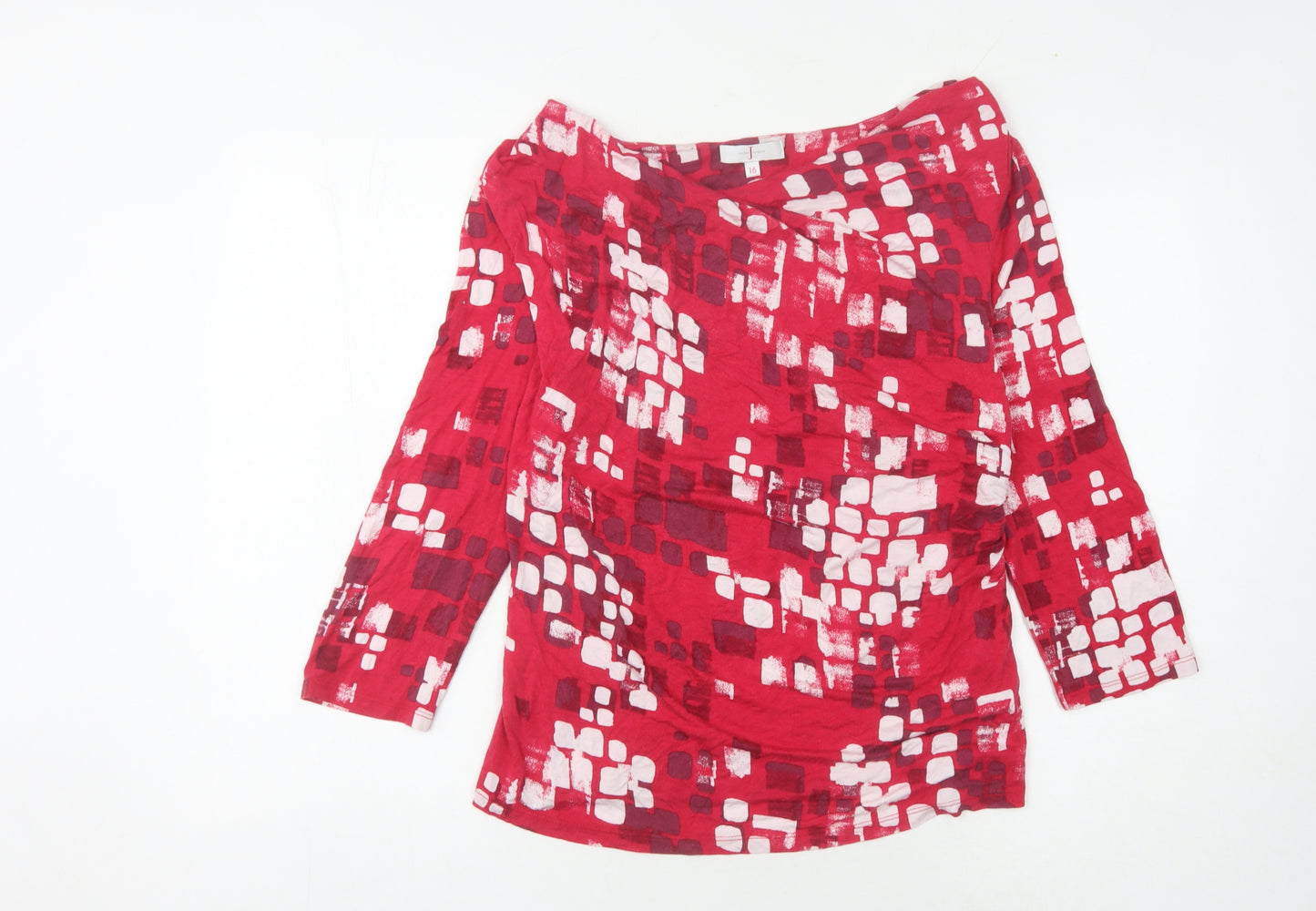 Jasper Conran Women's Red Geometric Blouse Size 16
