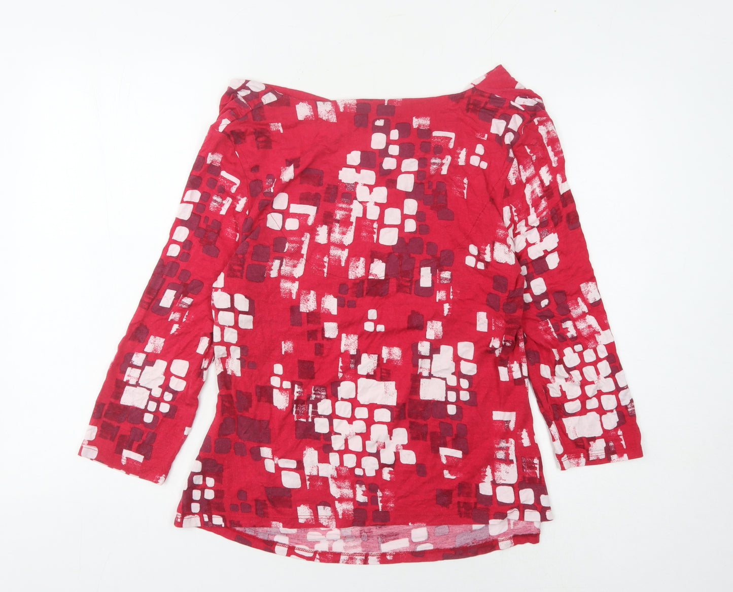 Jasper Conran Women's Red Geometric Blouse Size 16