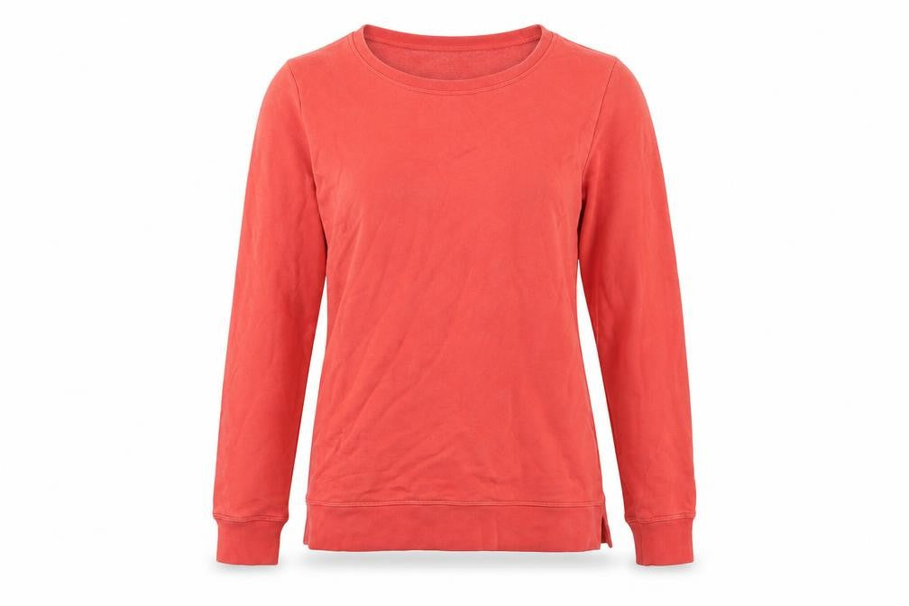 Front view of Lands' End Women's Red XS Pullover Sweatshirt