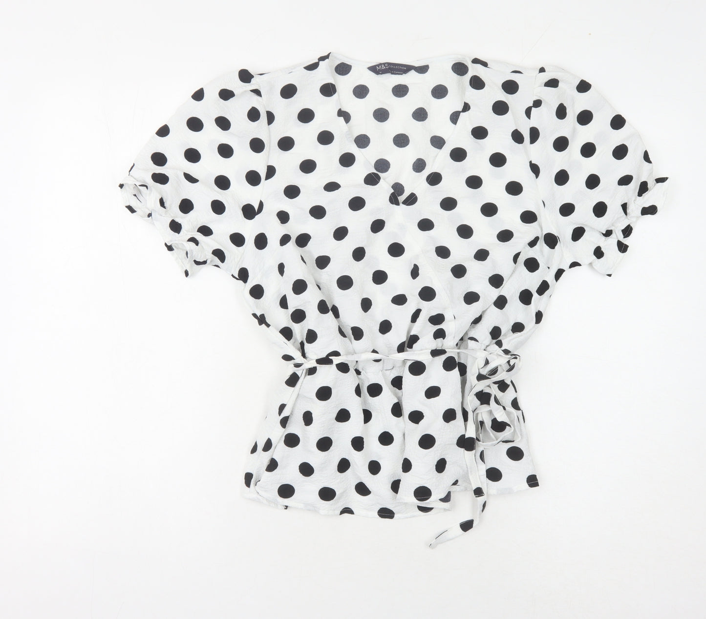 Marks and Spencer Women's Polka Dot Wrap Blouse Size 14