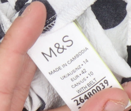 Marks and Spencer Women's Polka Dot Wrap Blouse Size 14