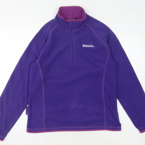 Mountain Warehouse Women's Purple Henley Fleece Sweatshirt Size 14