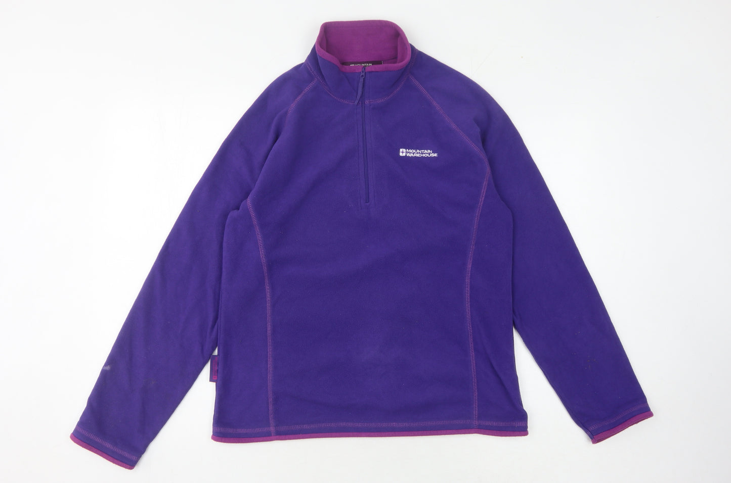 Mountain Warehouse Women's Purple Henley Fleece Sweatshirt Size 14
