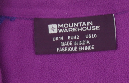 Mountain Warehouse Women's Purple Henley Fleece Sweatshirt Size 14