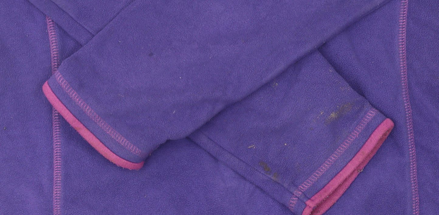 Mountain Warehouse Women's Purple Henley Fleece Sweatshirt Size 14