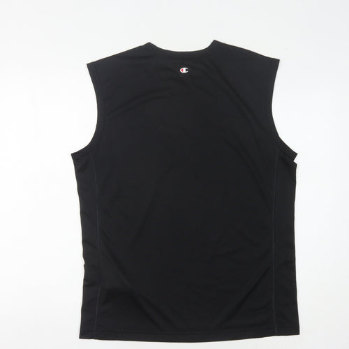 Champion Men's Black Tank Top, L, Basic Activewear