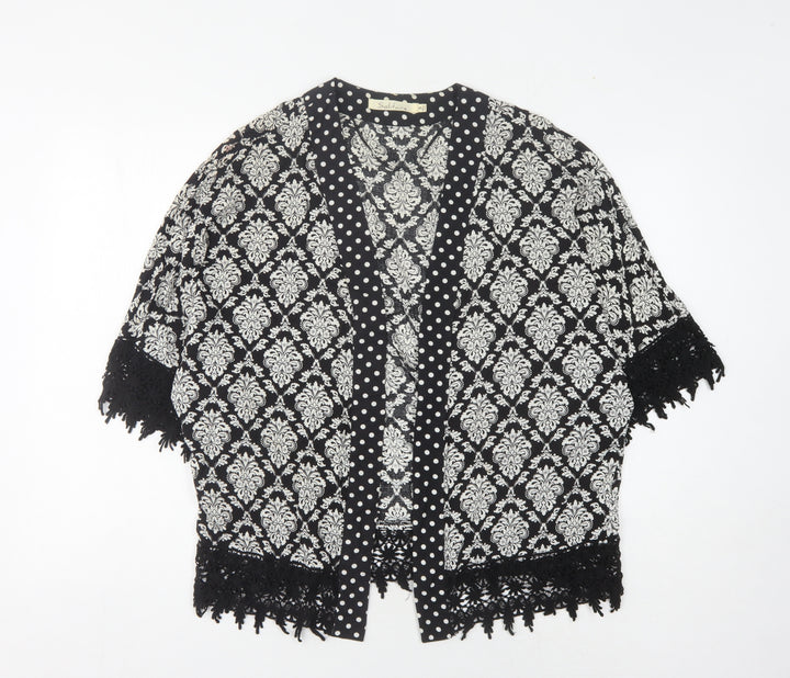 Solitaire Women's Black Kimono Blouse S