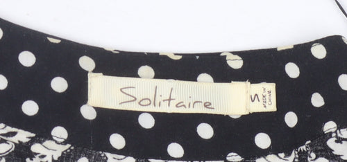 Solitaire Women's Black Kimono Blouse S