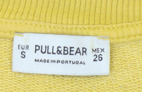 Pull & Bear Women's Yellow Sweatshirt S