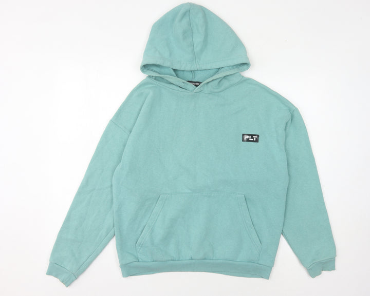 PrettyLittleThing Women's Green Pullover Hoodie Size 10