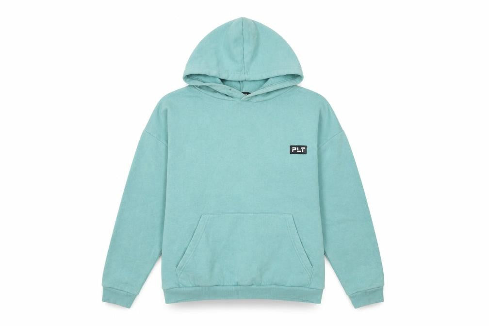 Front view of PRETTYLITTLETHING Women's Green Pullover Hoodie, size 10