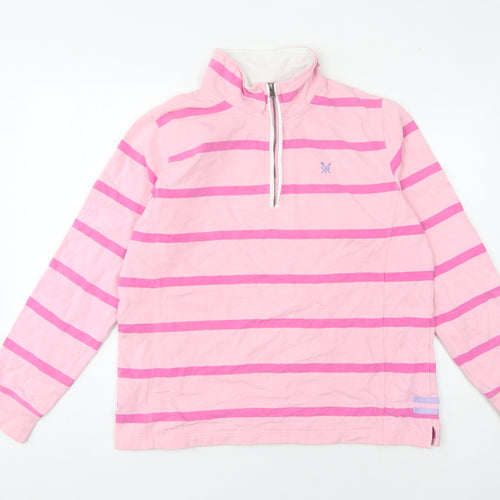 Crew Clothing Co. Women's Pink Striped 16 Pullover